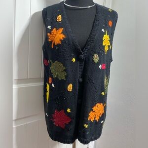 Women fall leaf vest